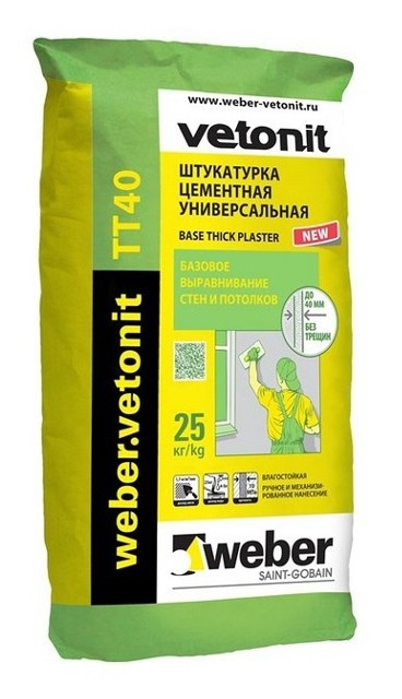 Штукатурка цементная Вебер